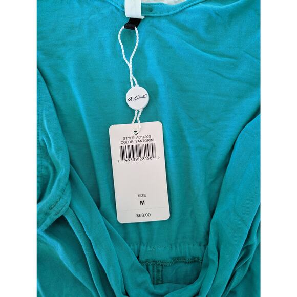 A. Che Swim Ruffled Tie Romper Cover Up Size M - Picture 3 of 7